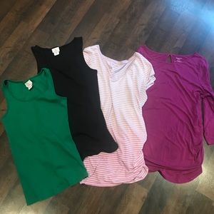 Lot of 4 maternity lounge shirts